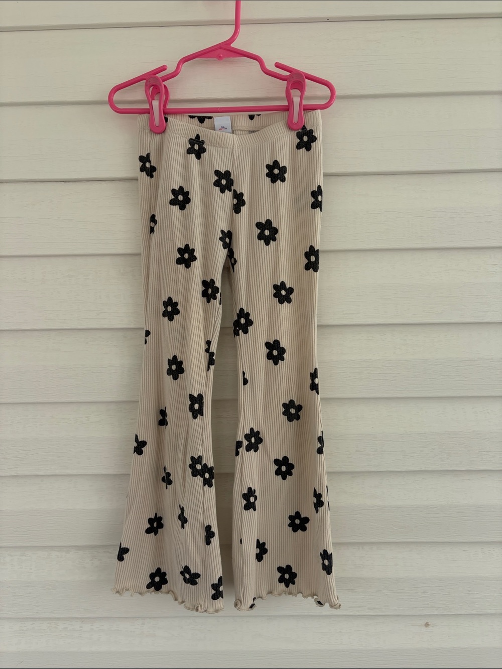 Girls Floral Wide Leg Pants 5T Coquette Cottagecore Boho Y2K Stretchy Lounge